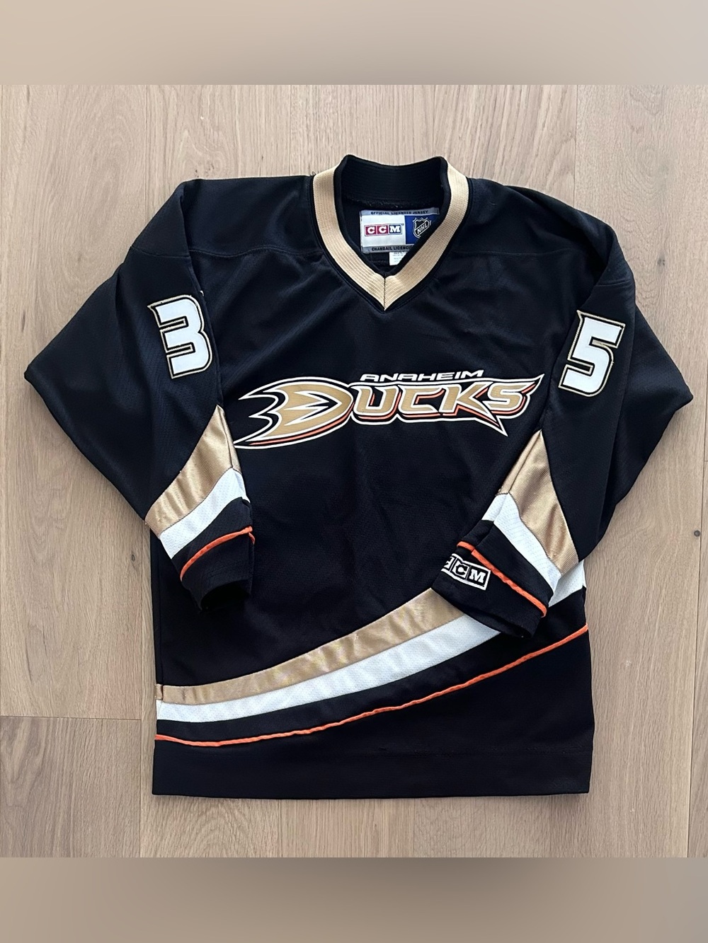 Vintage Youth CCM JS Giguere Anaheim Mighty Ducks NHL Hockey Jersey